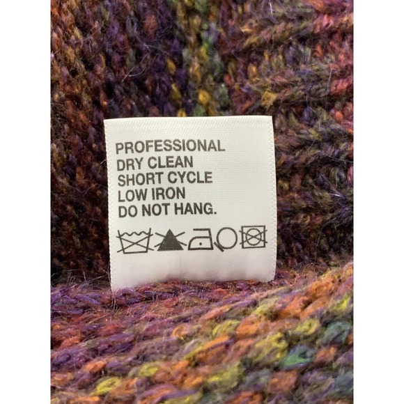 Per se by Carlisle Women’s Merino Wool Blend Multicolor Open Front Cardigan XS - Picture 4 of 8